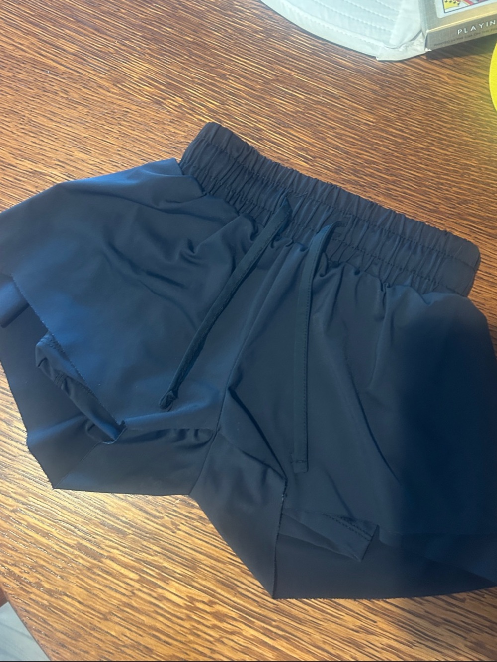 Suzette brand Girls size 3T Black Athletic Skort Shorts with Drawstring.